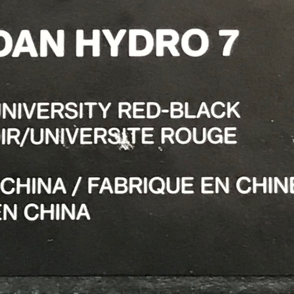 Jordan Hydro 7 Black University Red Rouge Slides - Picture 7 of 7